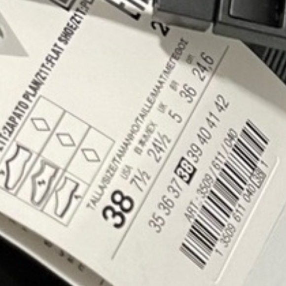 ZARA NWOT - Black Patent Leather Slip-On Loafers US 7.5 (EUR 38) - Picture 6 of 6